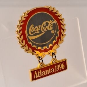 N.W.T Vintage Coca-Cola Olympics USA Laurel Wreath Lapel Pin